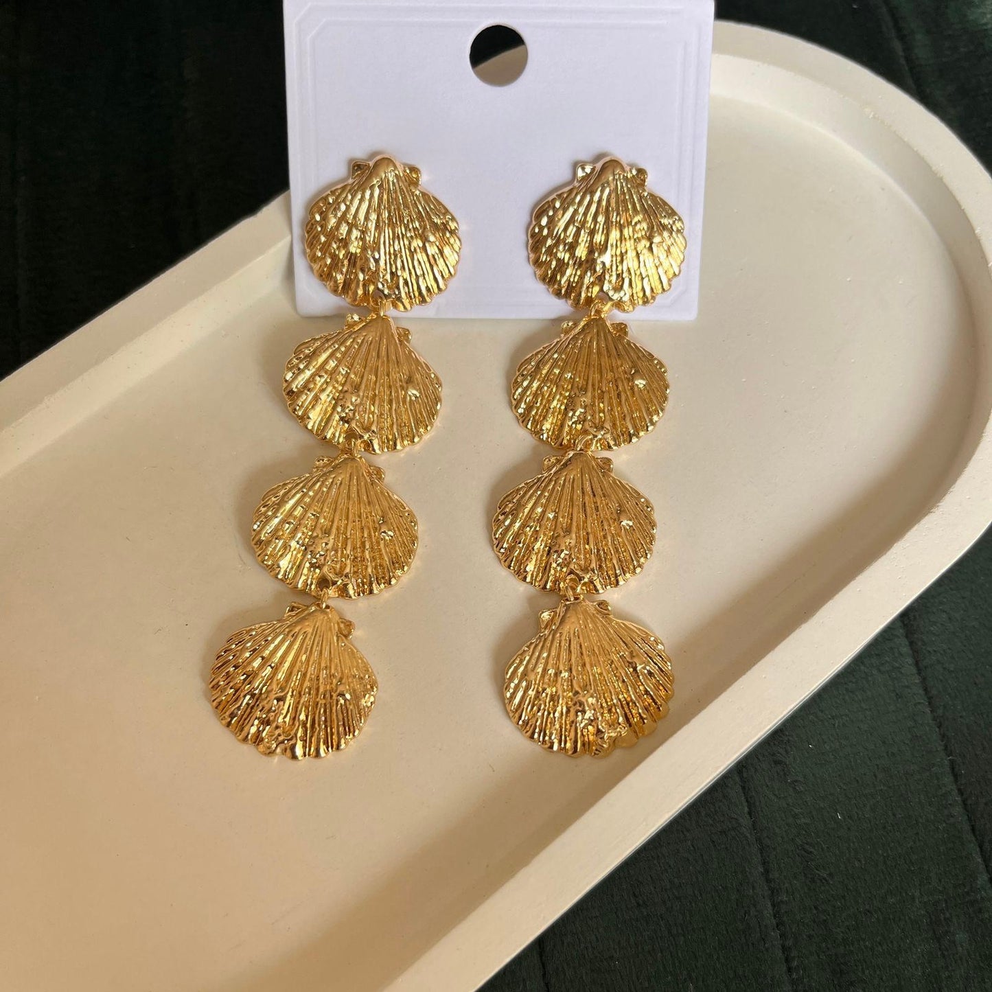 Seashell Gold Earrings
