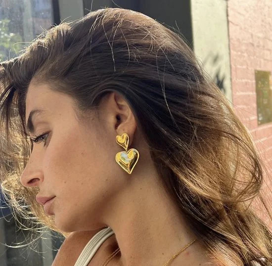 Double Heart Earrings