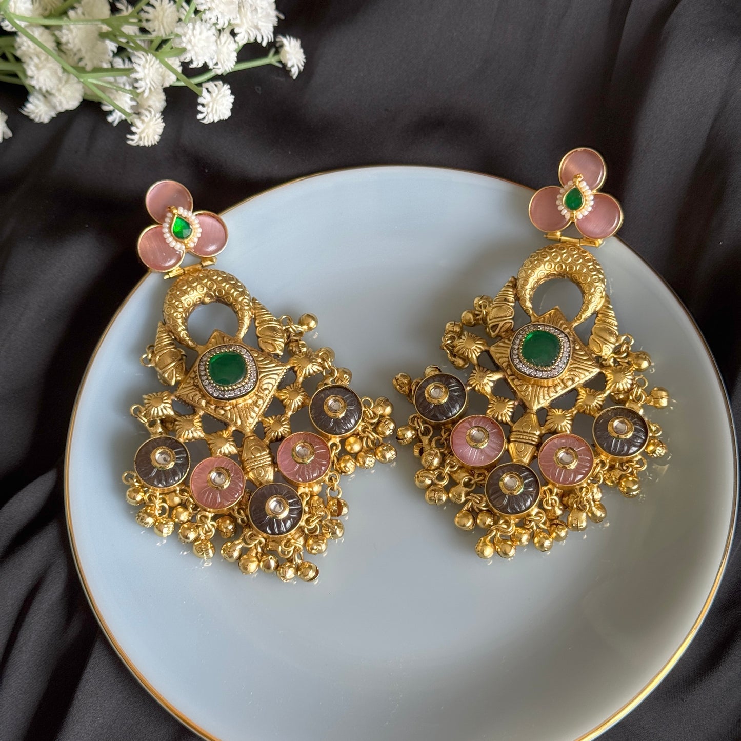 Tanya Gold Chaandbali Earrings