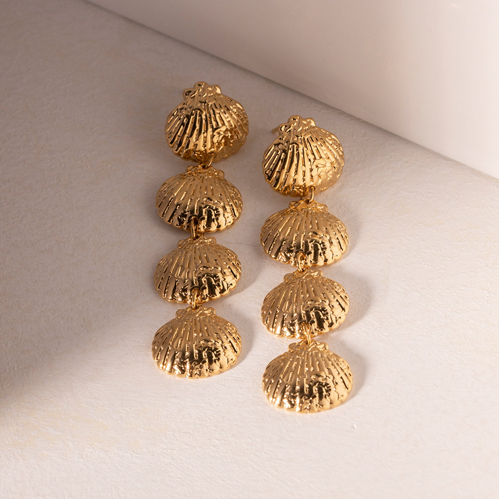 Seashell Gold Earrings