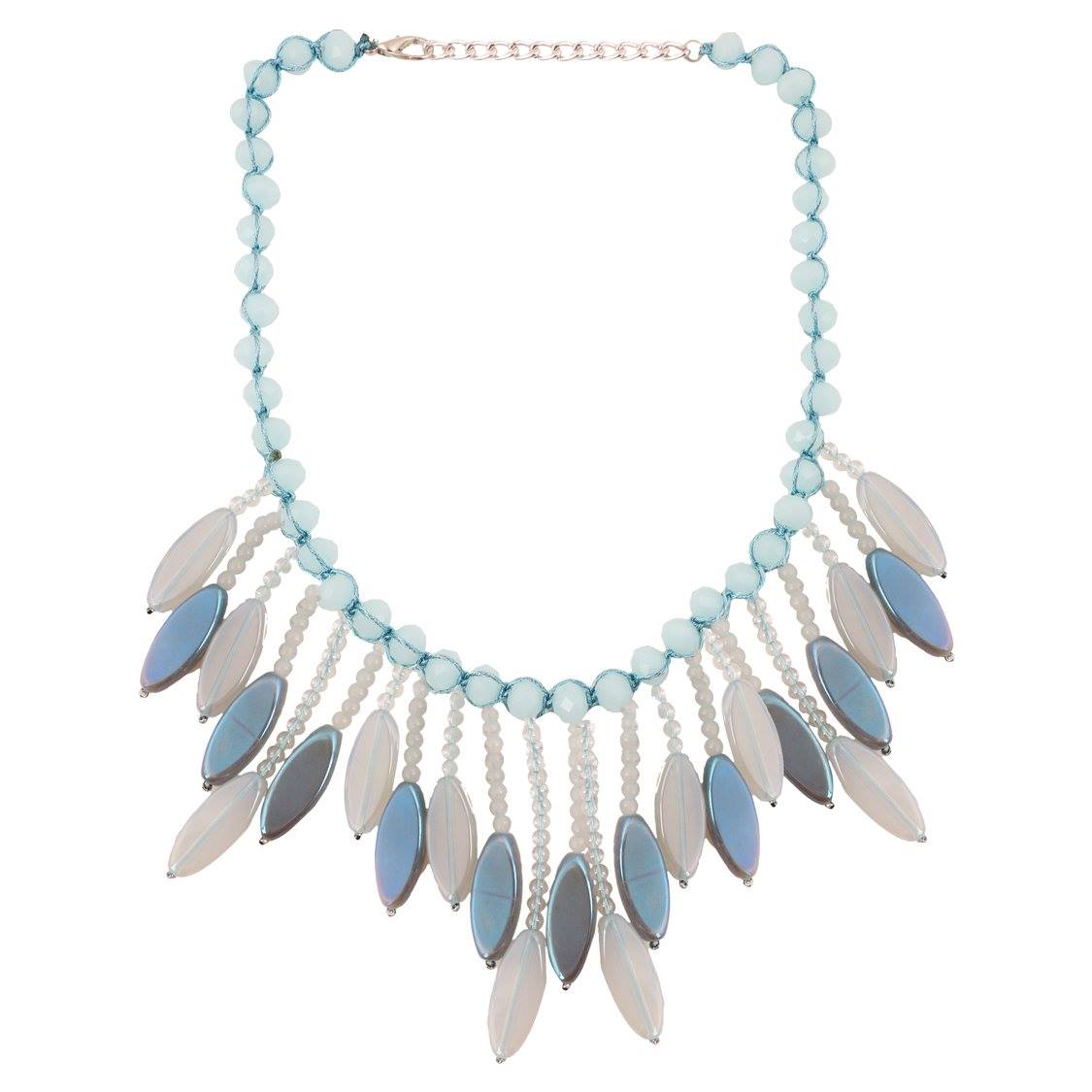Aqua Fringe Necklace