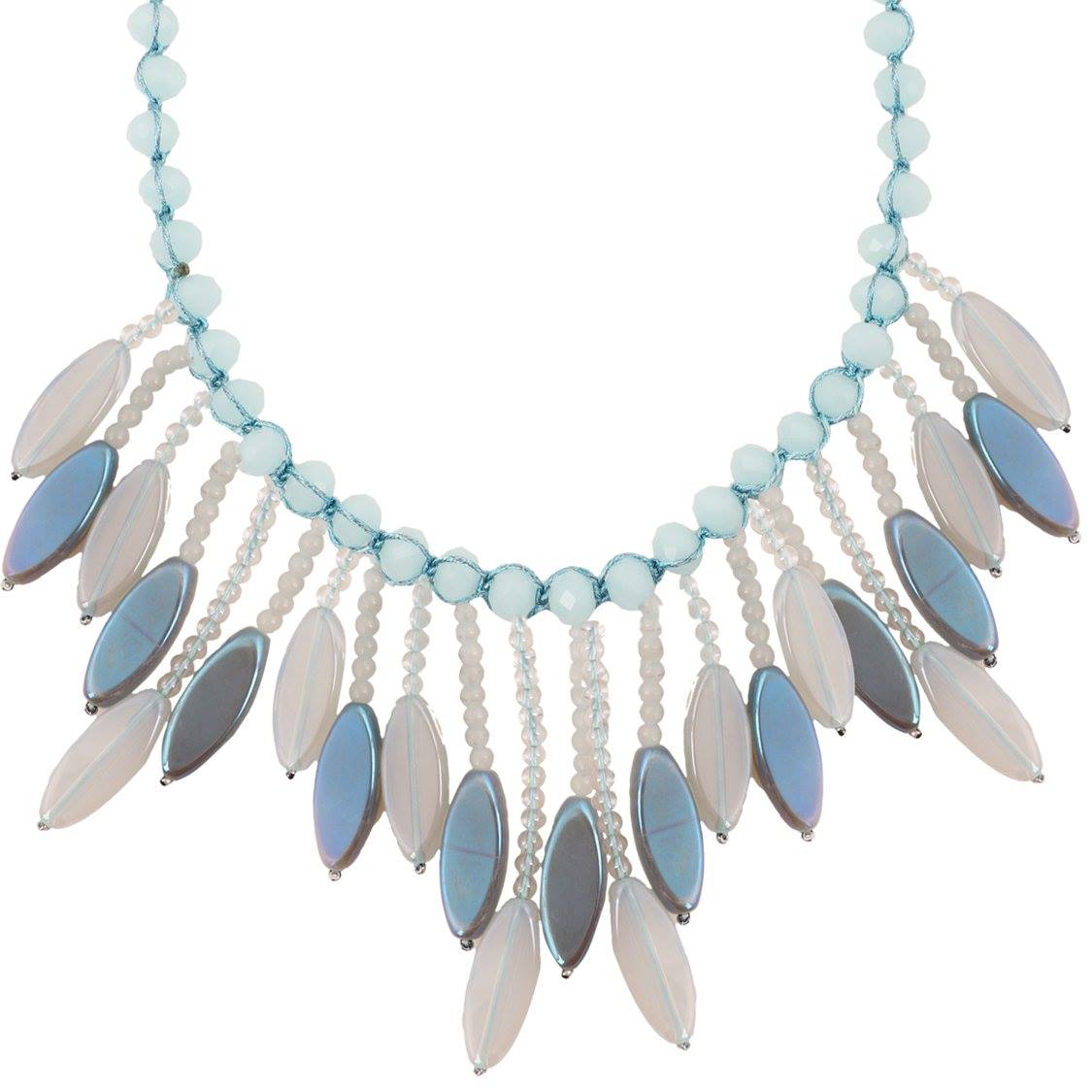 Aqua Fringe Necklace