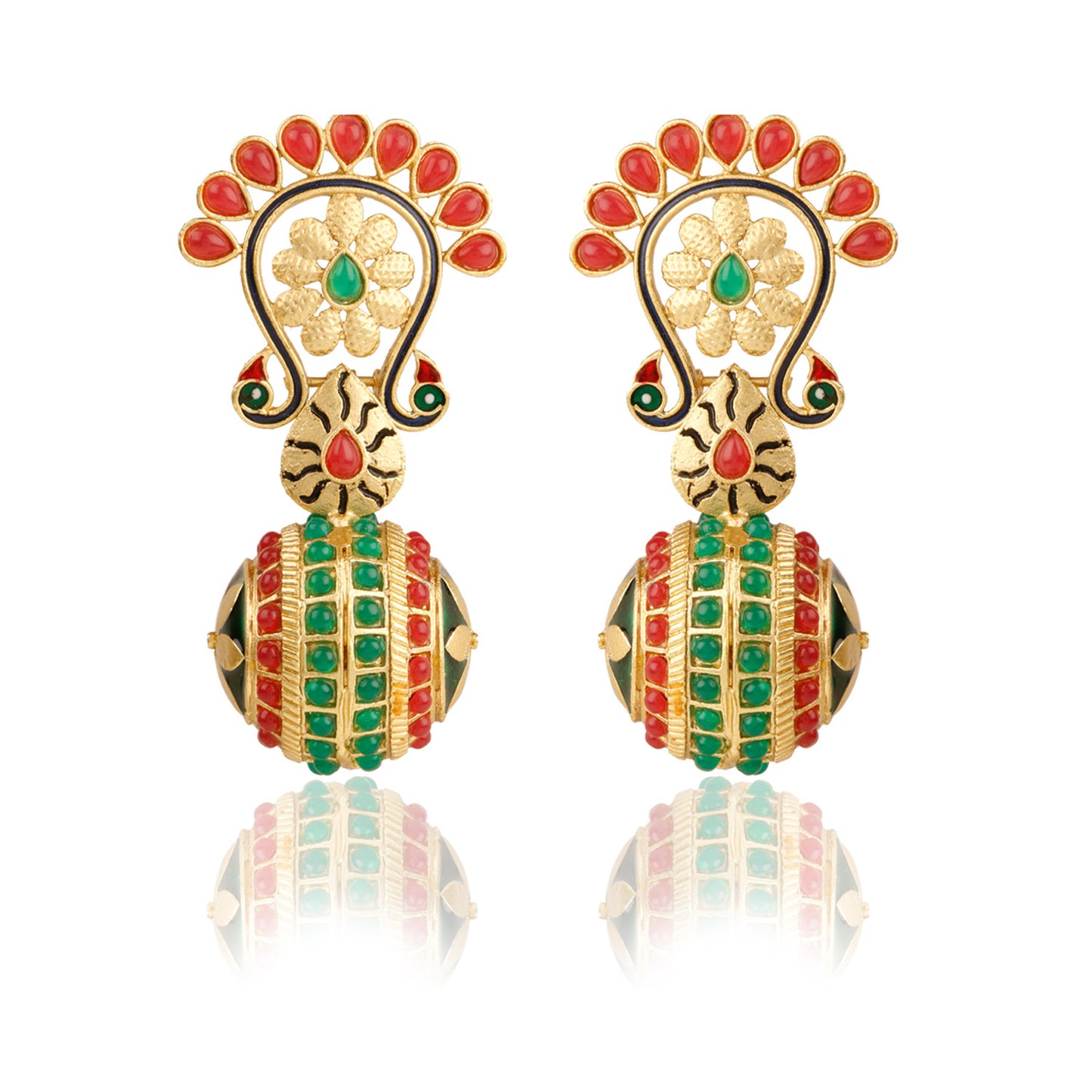 Retro Peacock Earrings