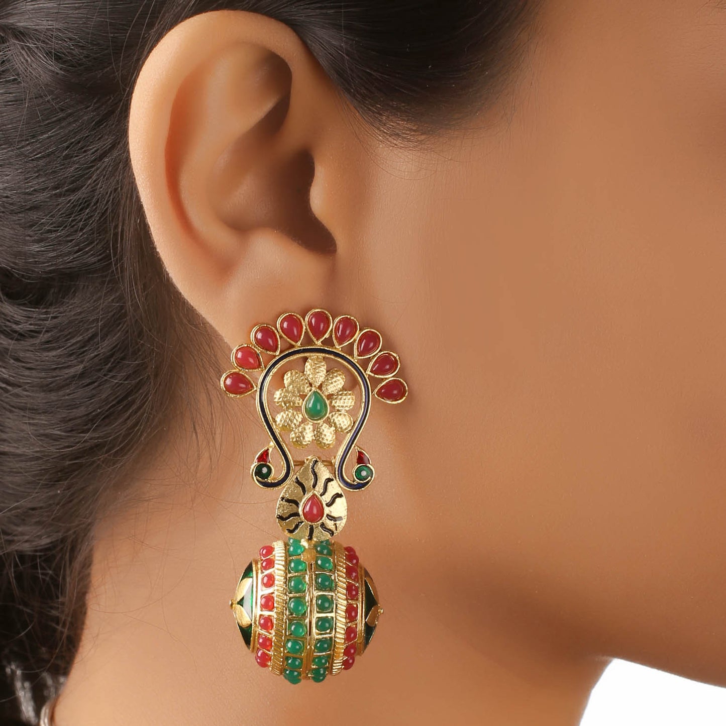 Retro Peacock Earrings