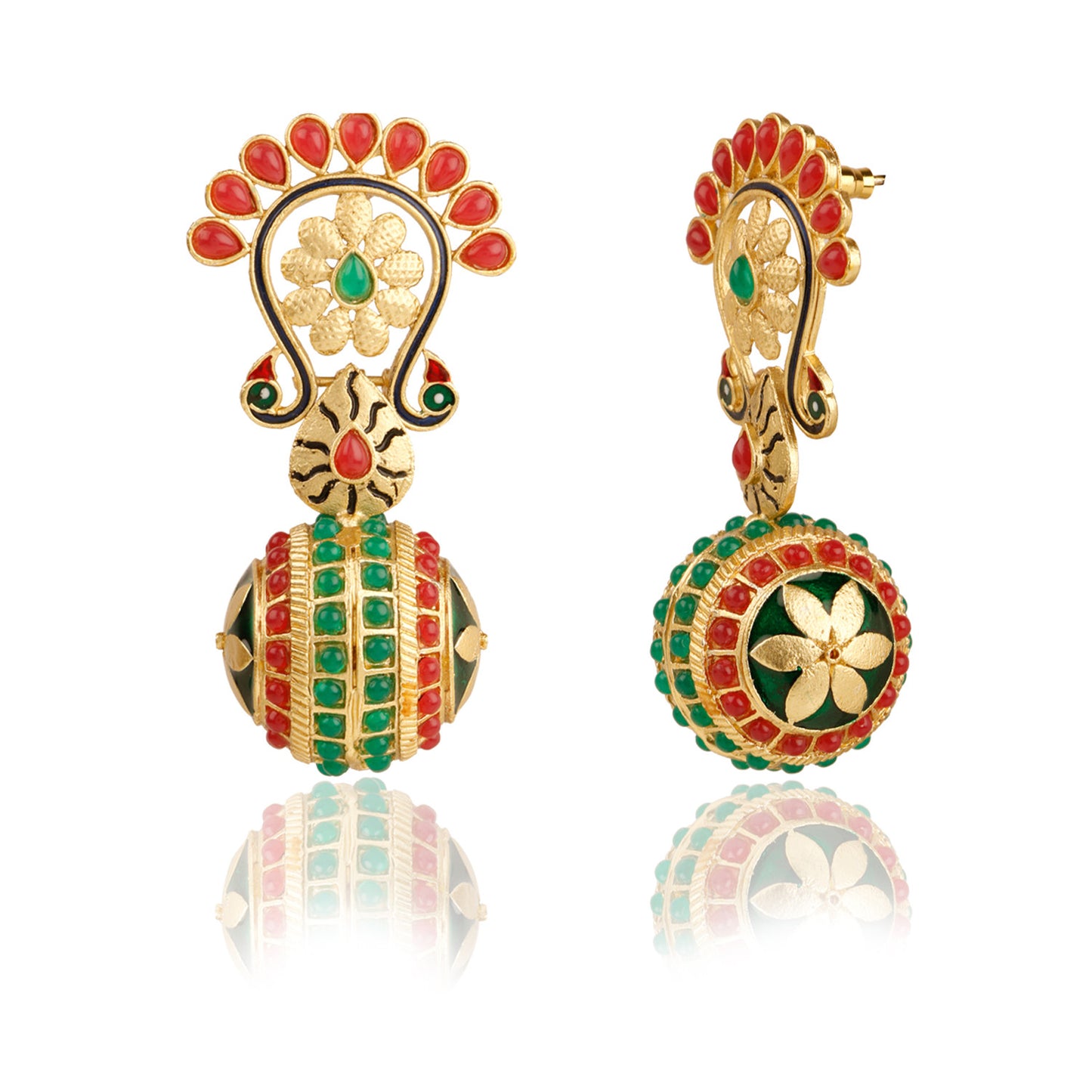 Retro Peacock Earrings