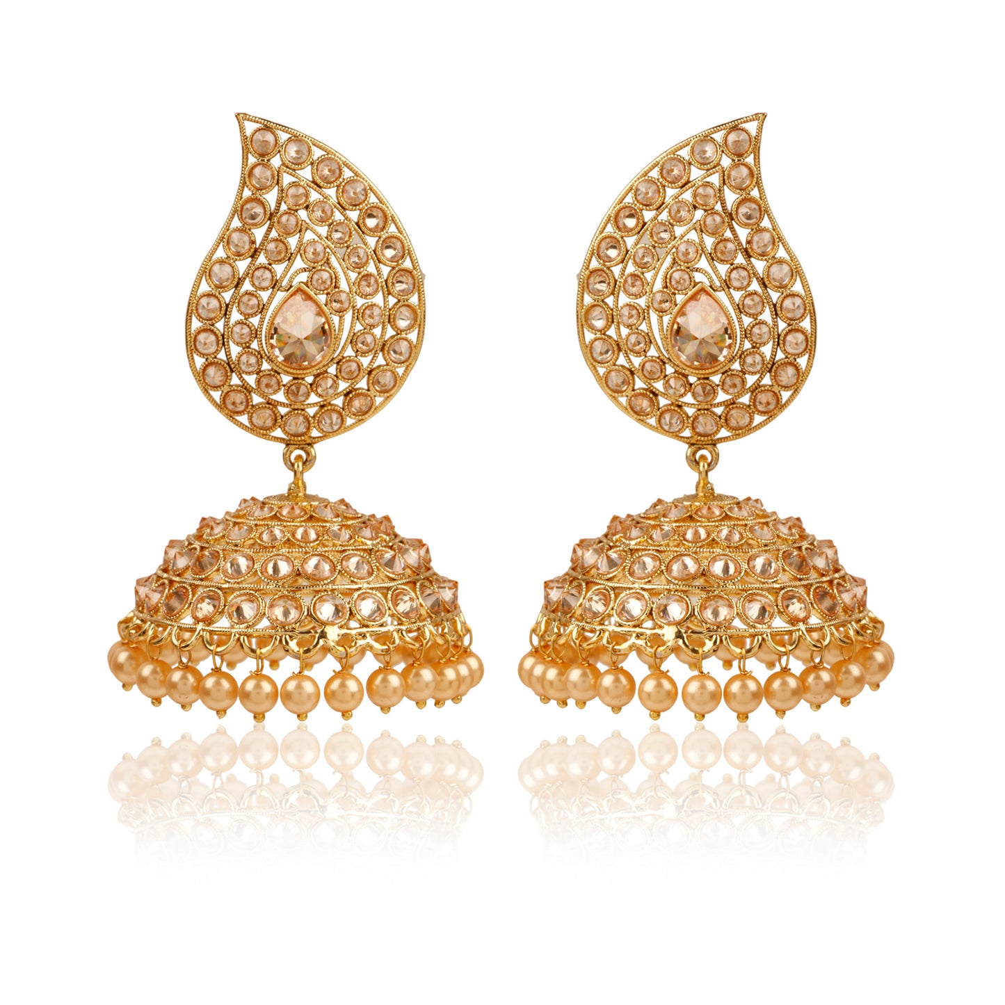Champagne Gold Jhumkas
