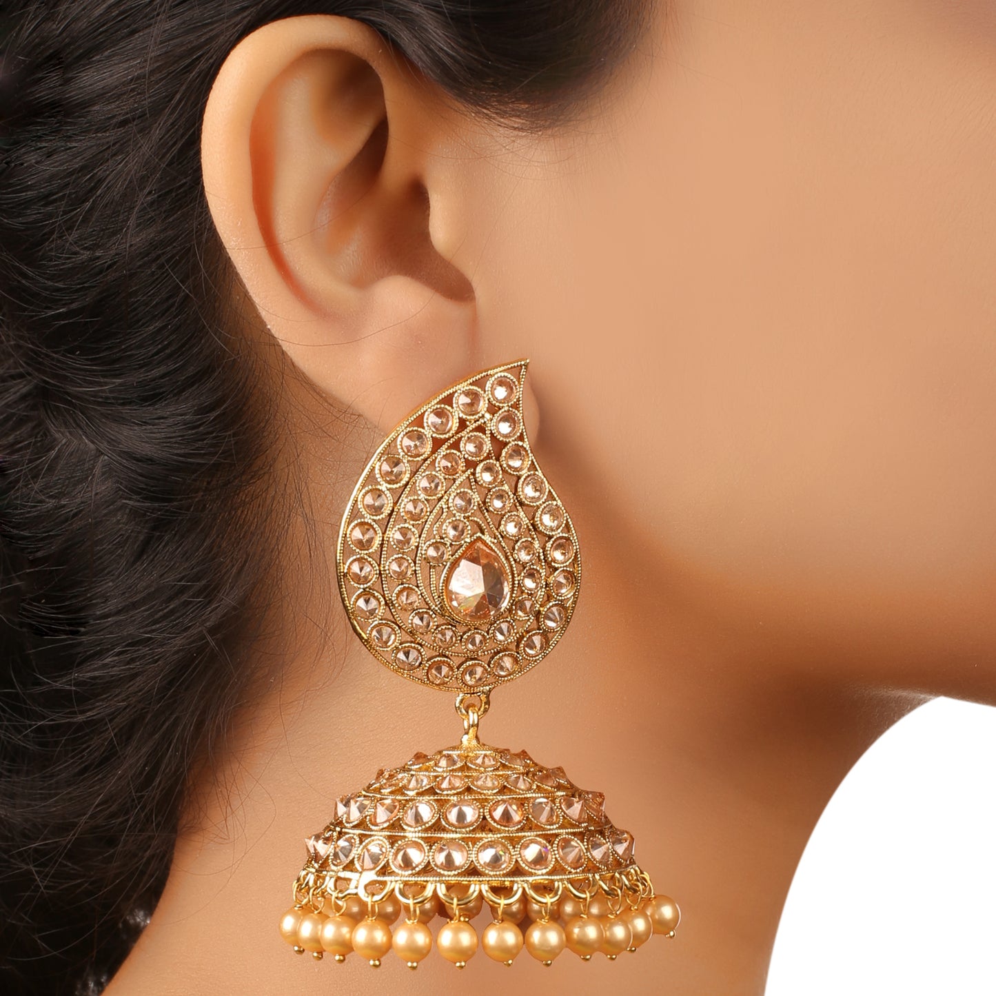 Champagne Gold Jhumkas
