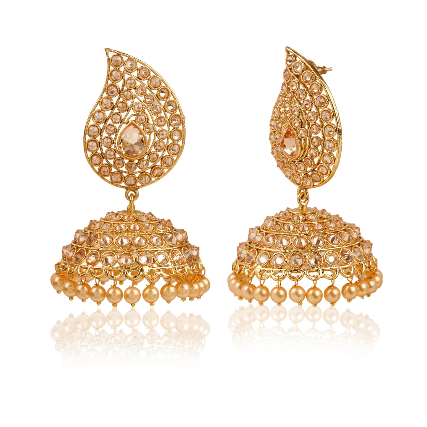 Champagne Gold Jhumkas