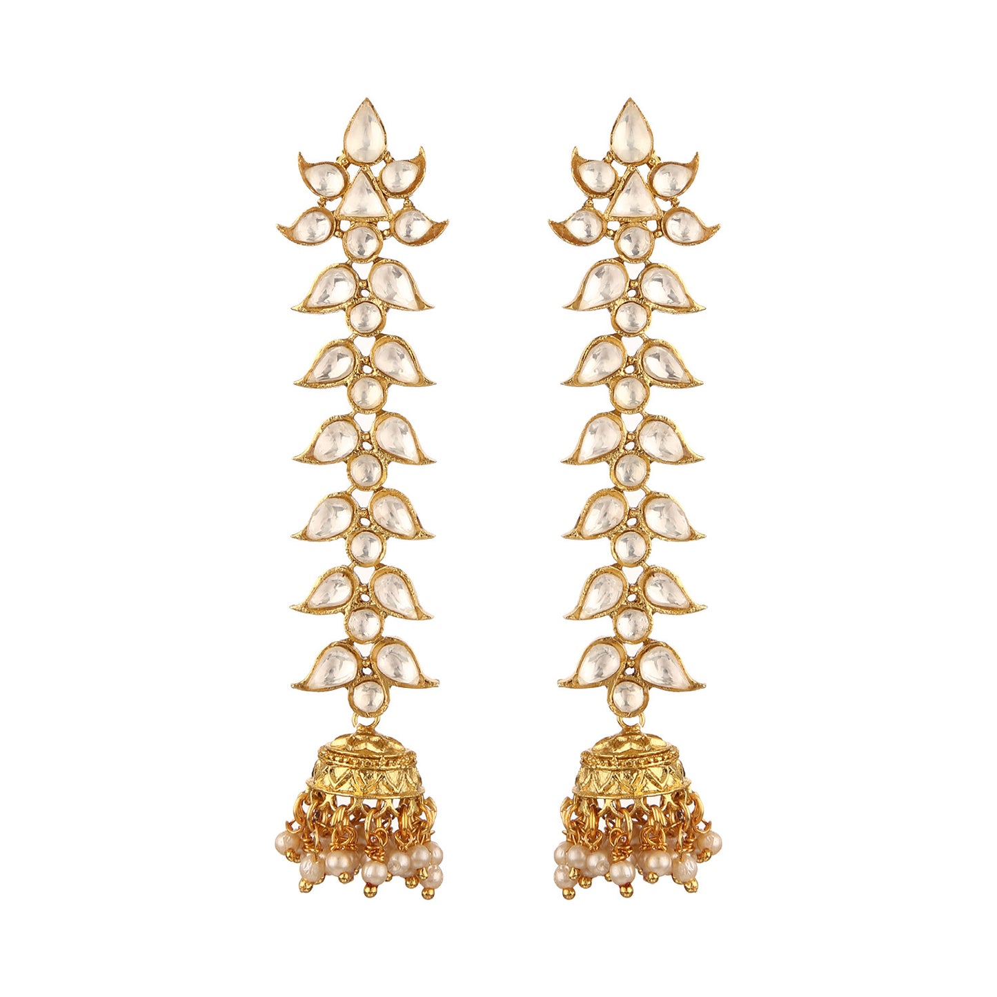 Kundan Leaflet Earrings