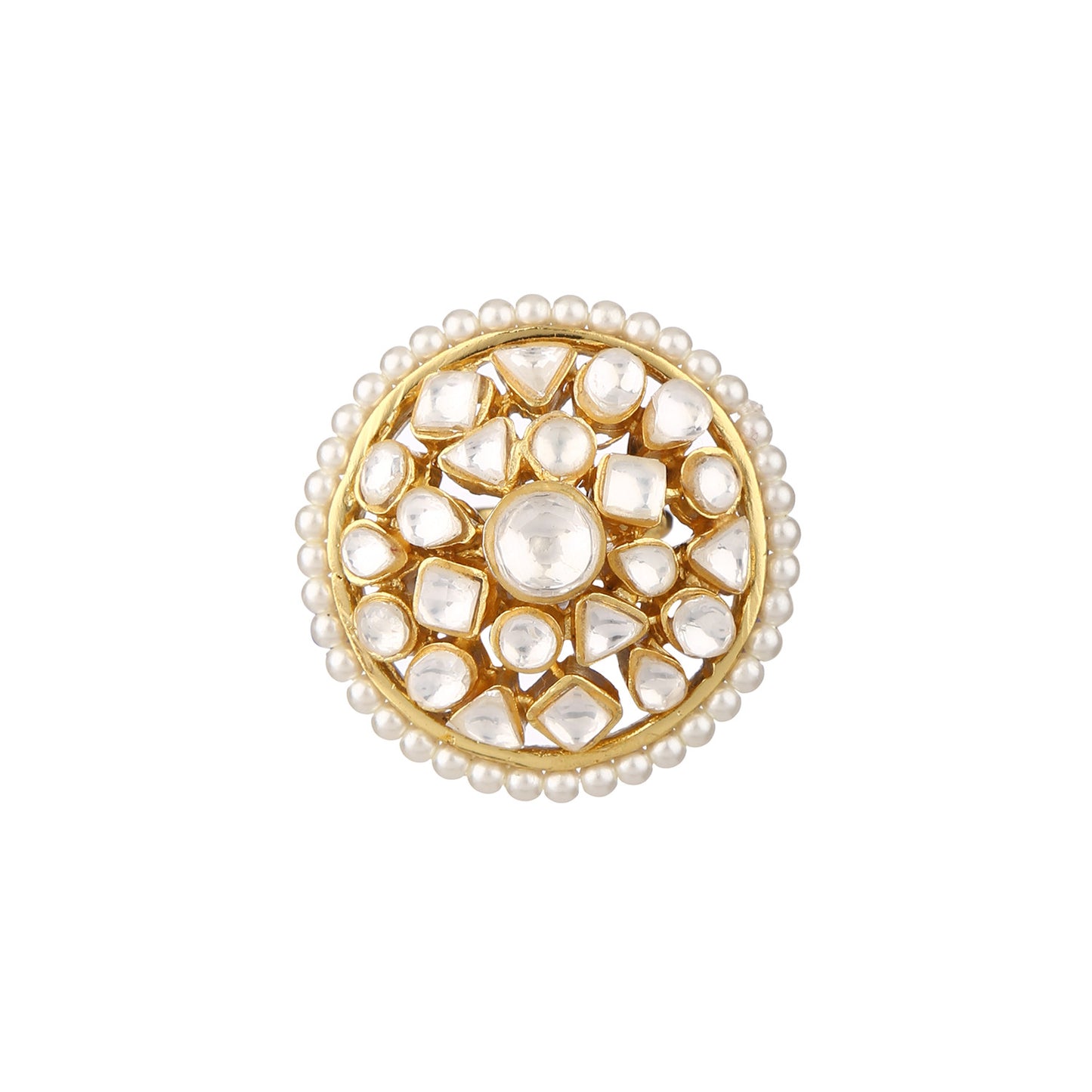 Gold Kundan Ring