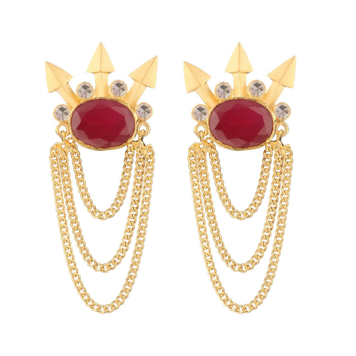 Red Citrine Earrings