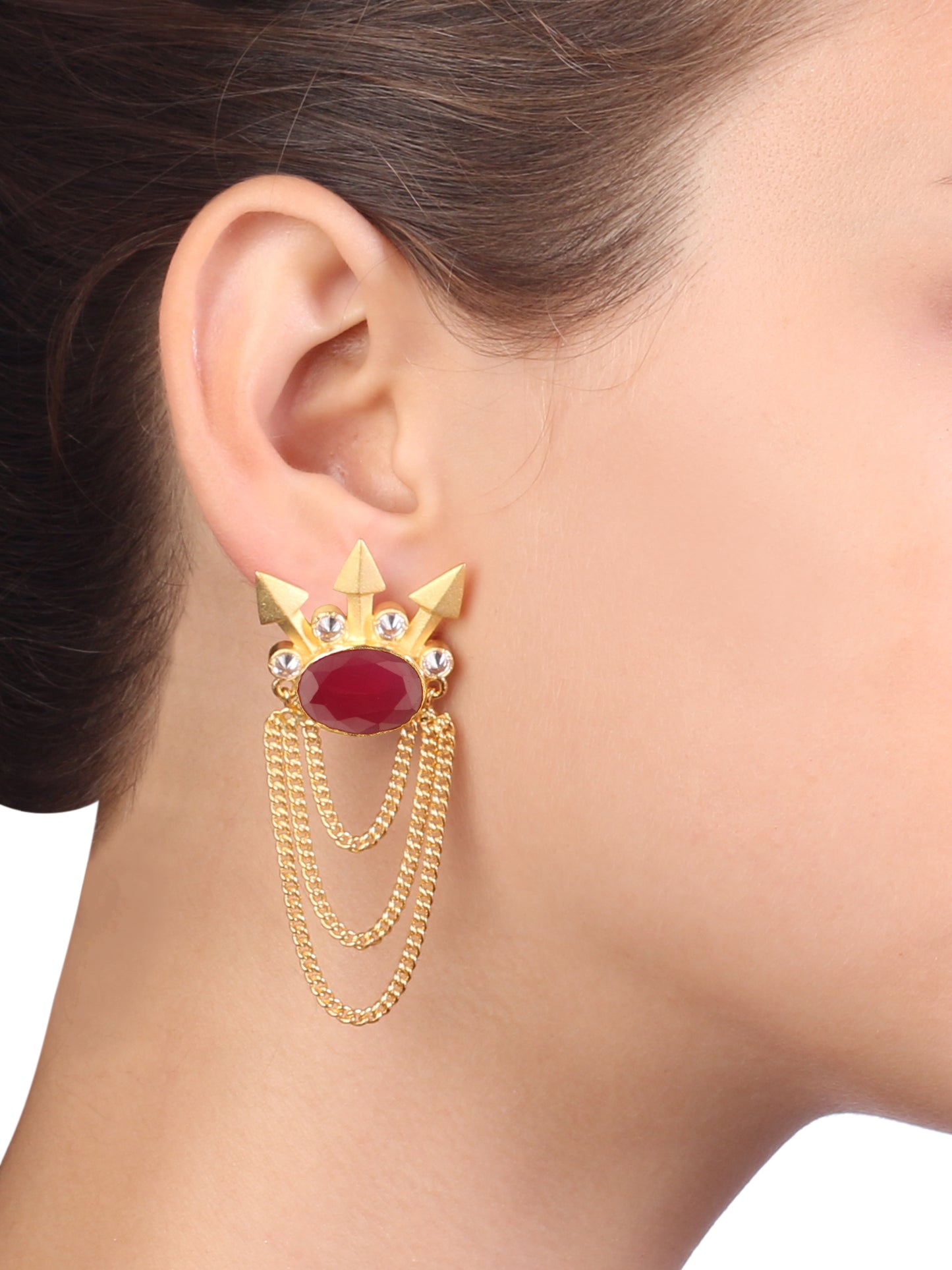 Red Citrine Earrings