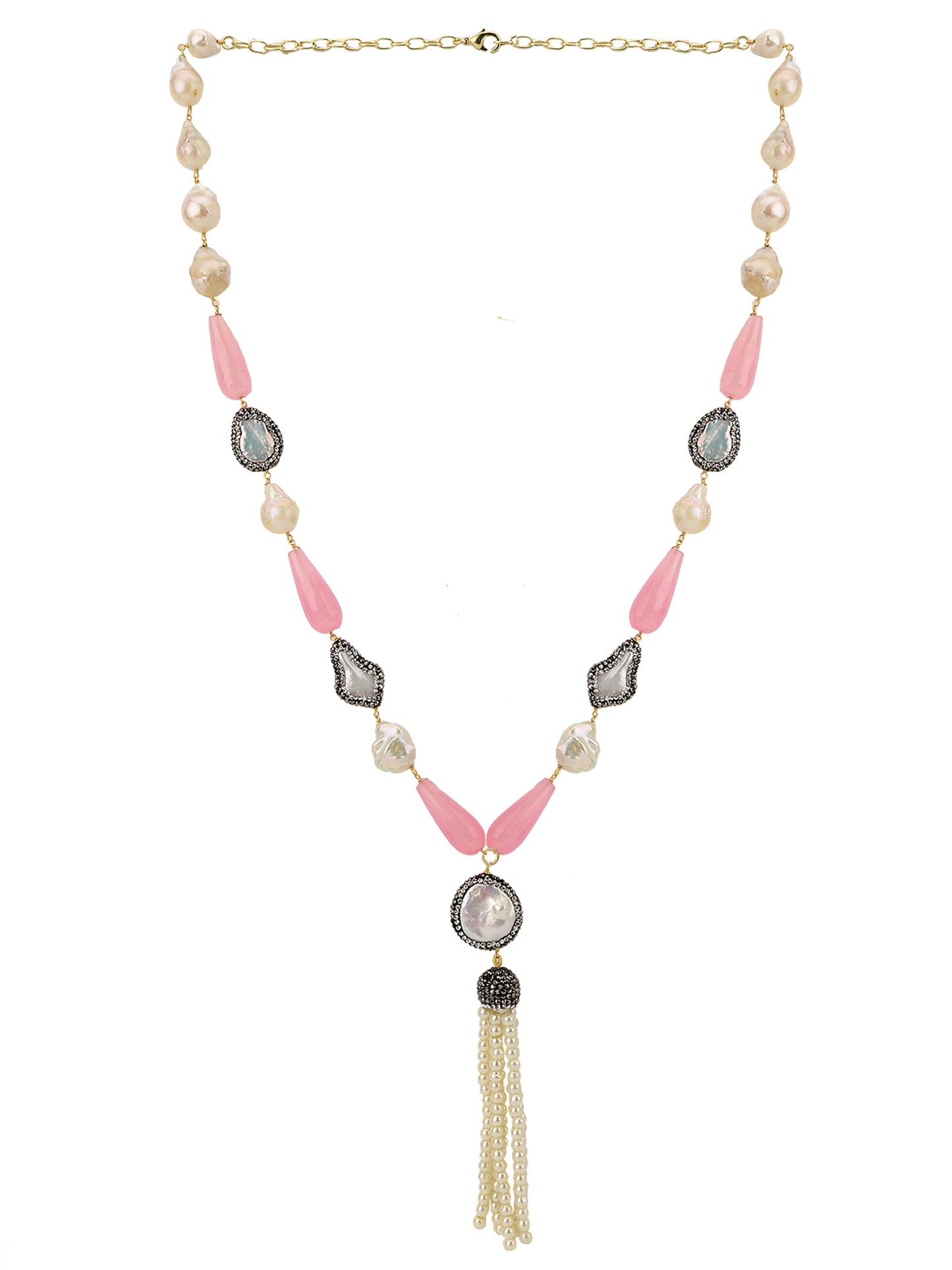 Rosabel Pearl Tassel Necklace