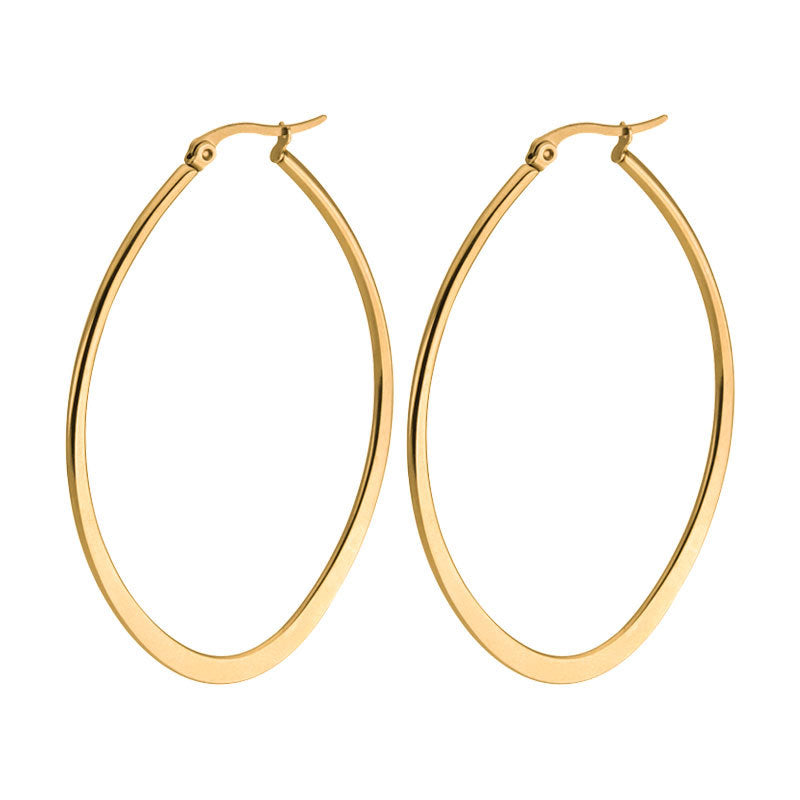 Oval Gold Hoops