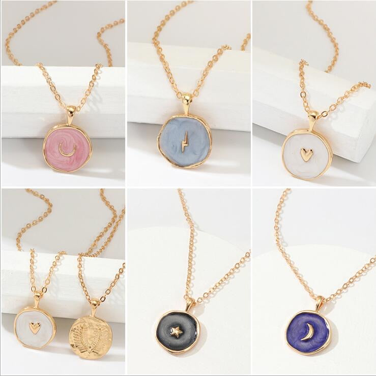 Pink Crescent Pendant
