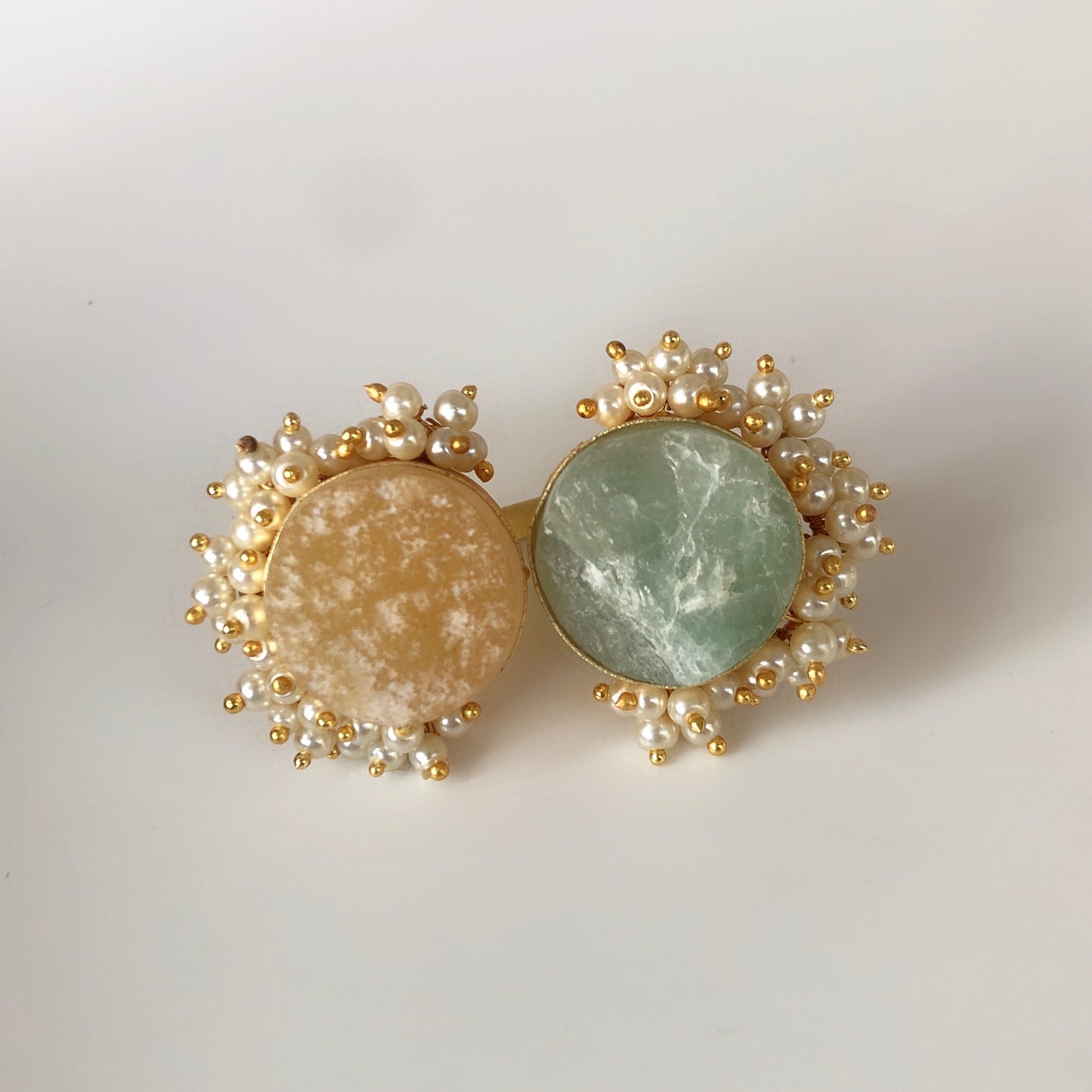 Dual Stone Druzy Ring