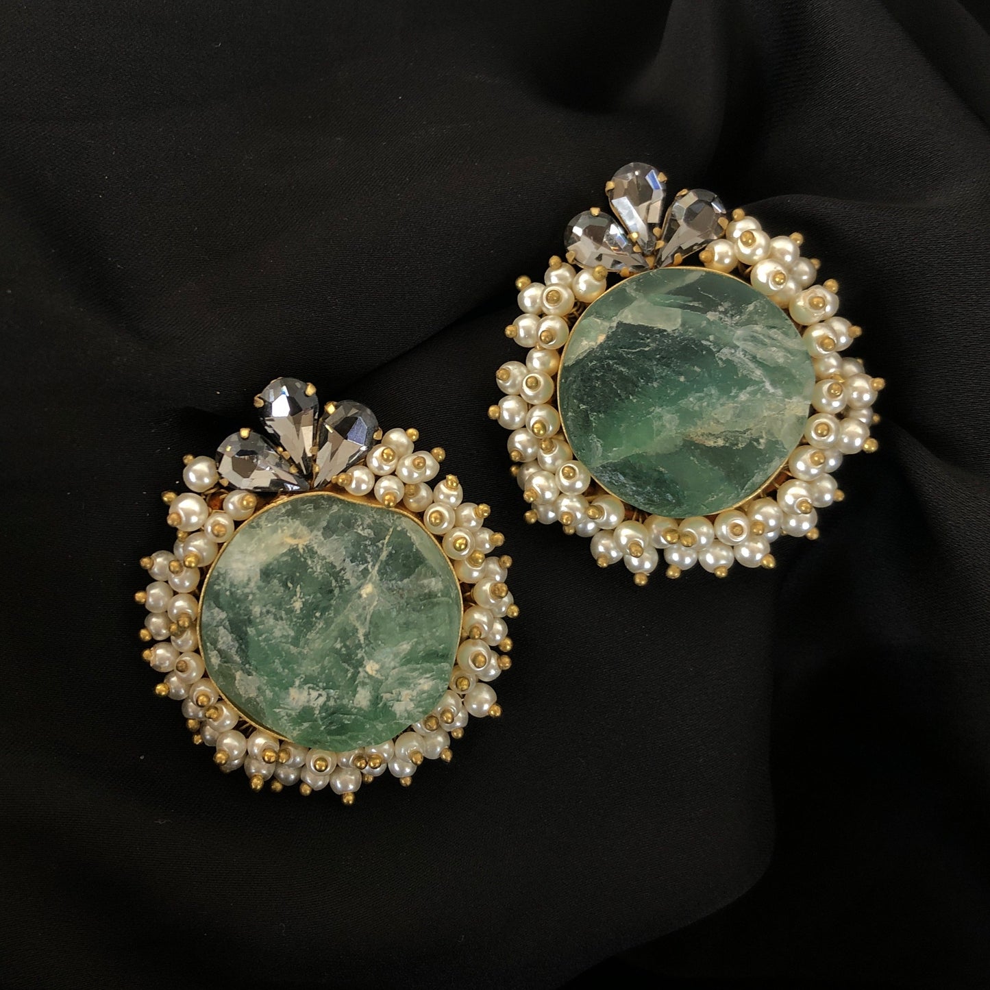 Amzonite Druzy Earrings