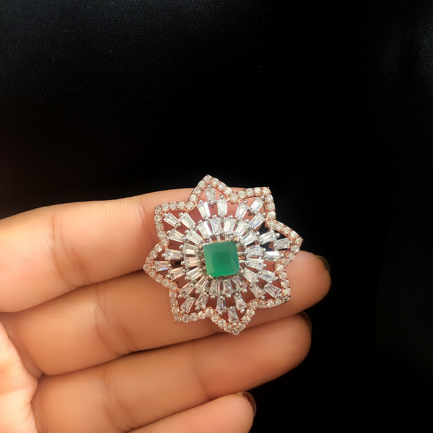 Emerald Aster Earrings