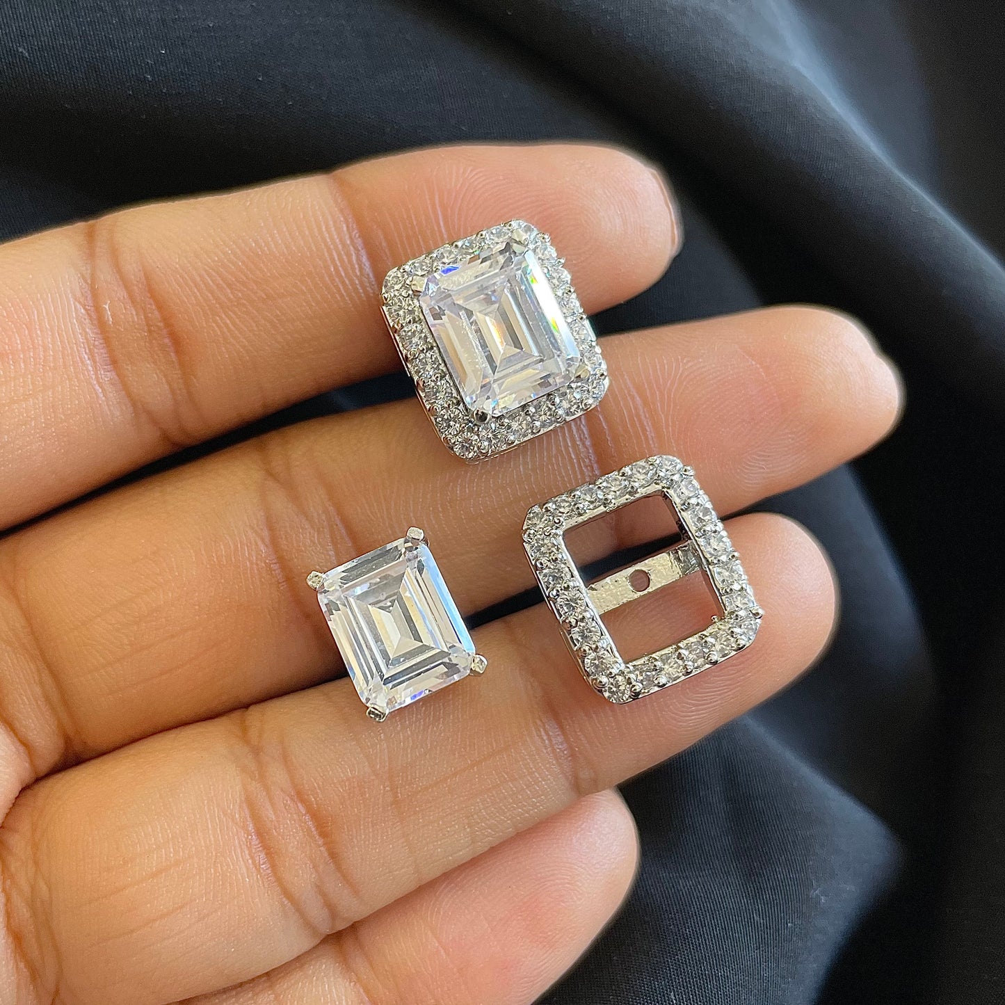Detachable Halo Diamond Studs