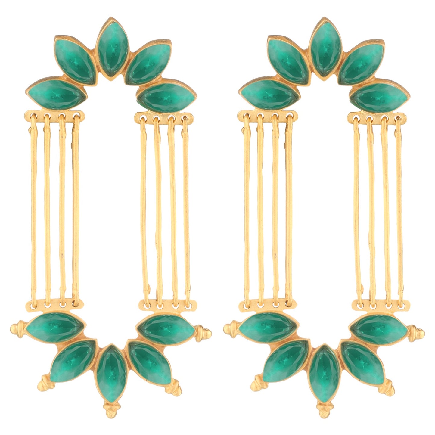 Green Anemove Earrings