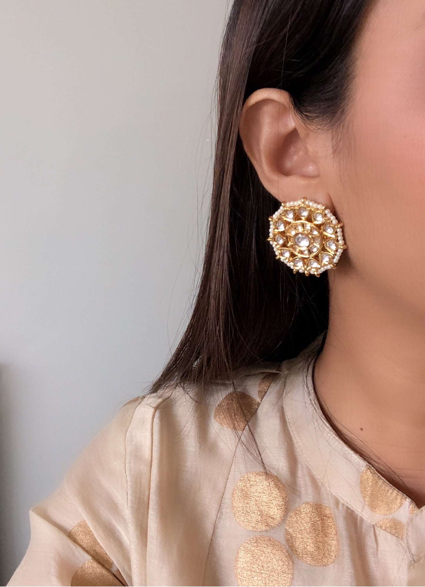 Zia Kundan Studs