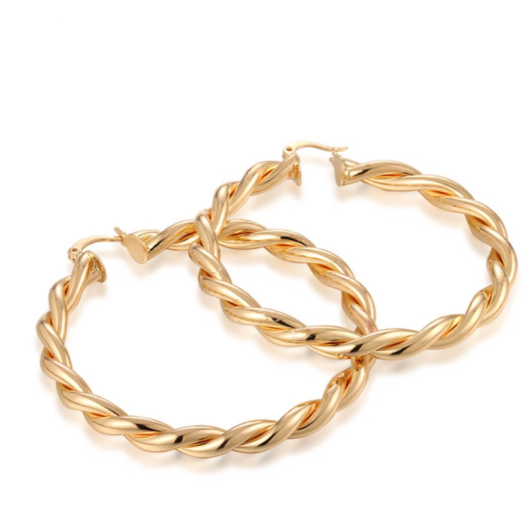 Intertwined Hoop Earrings