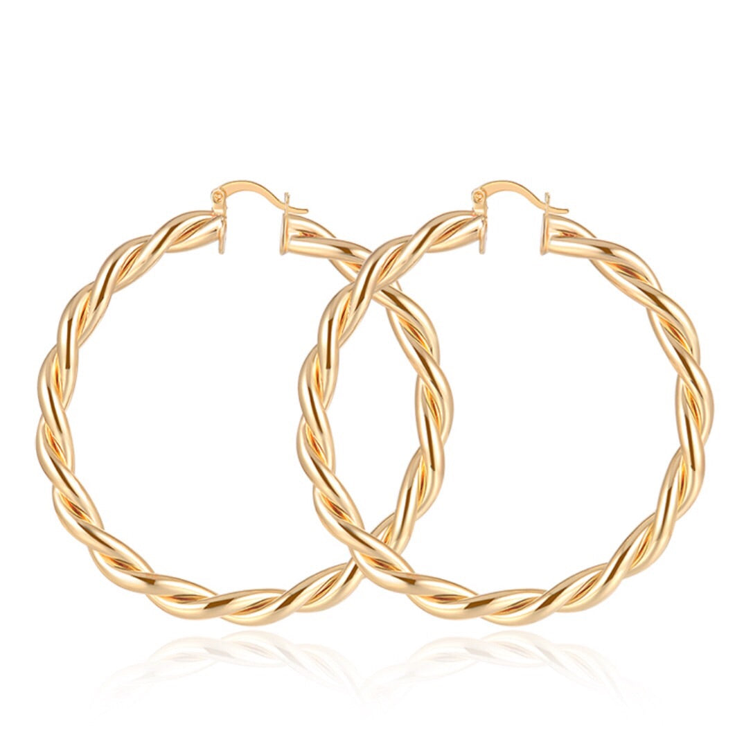 Intertwined Hoop Earrings