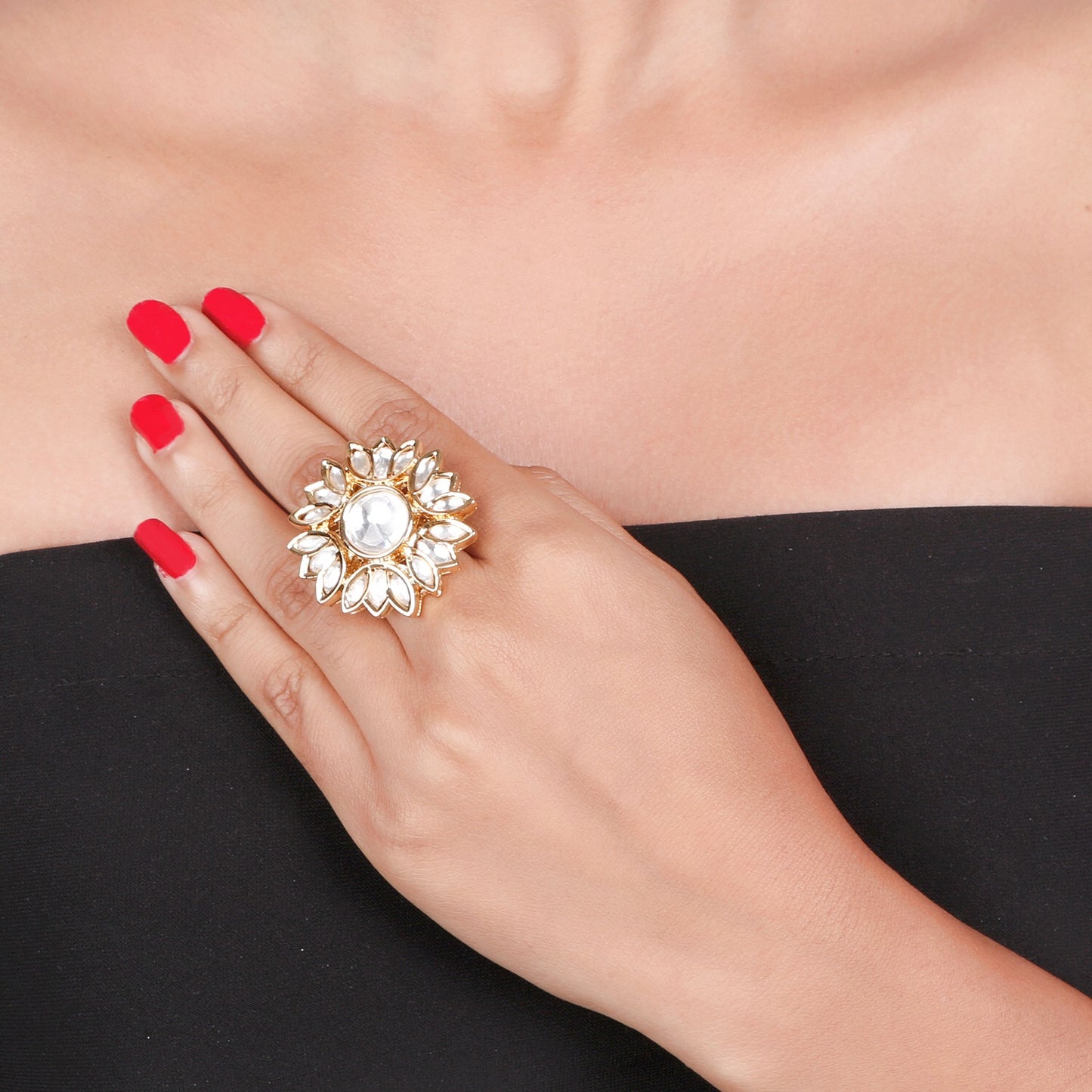Kundan Surya Ring