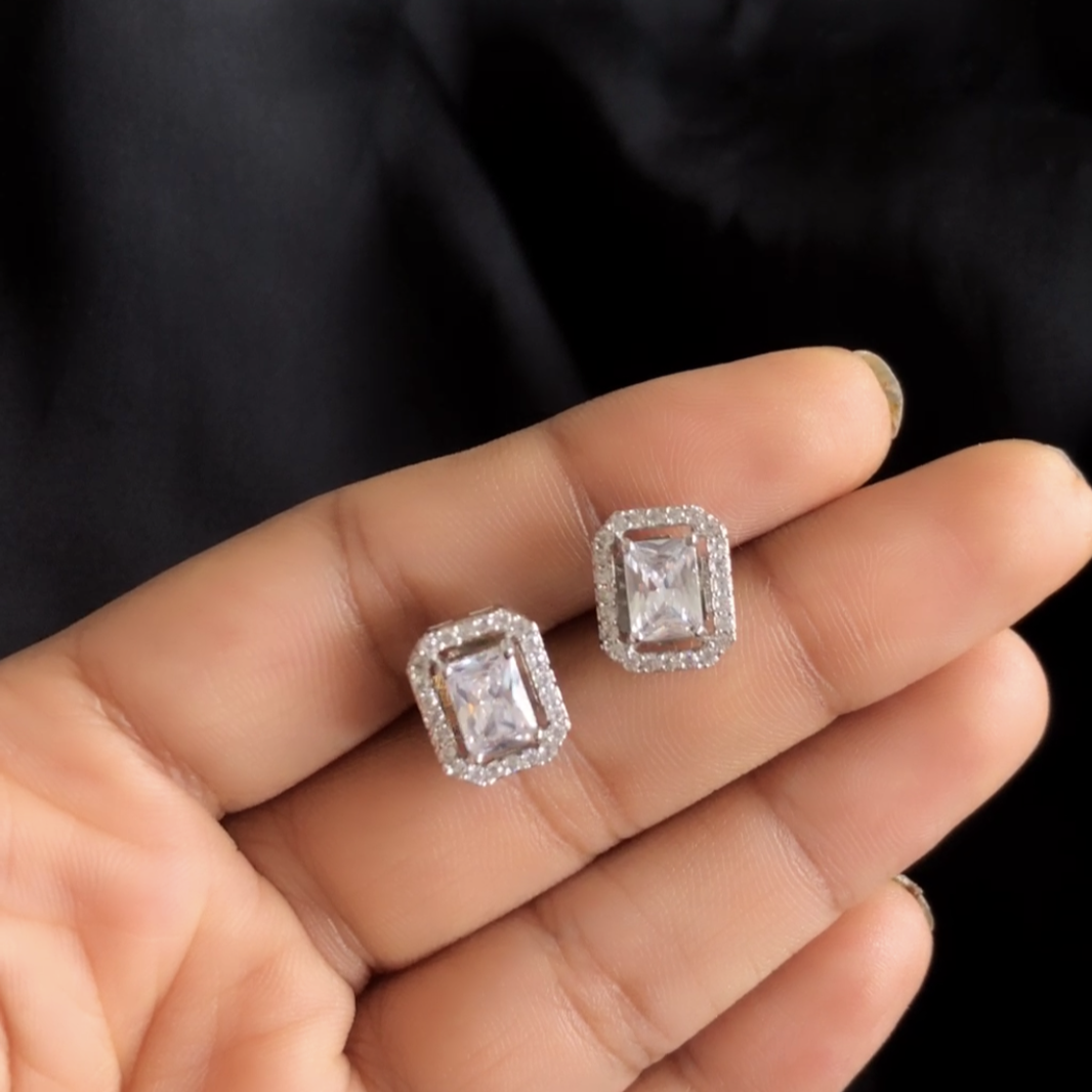 Halo Solitaire Earrings