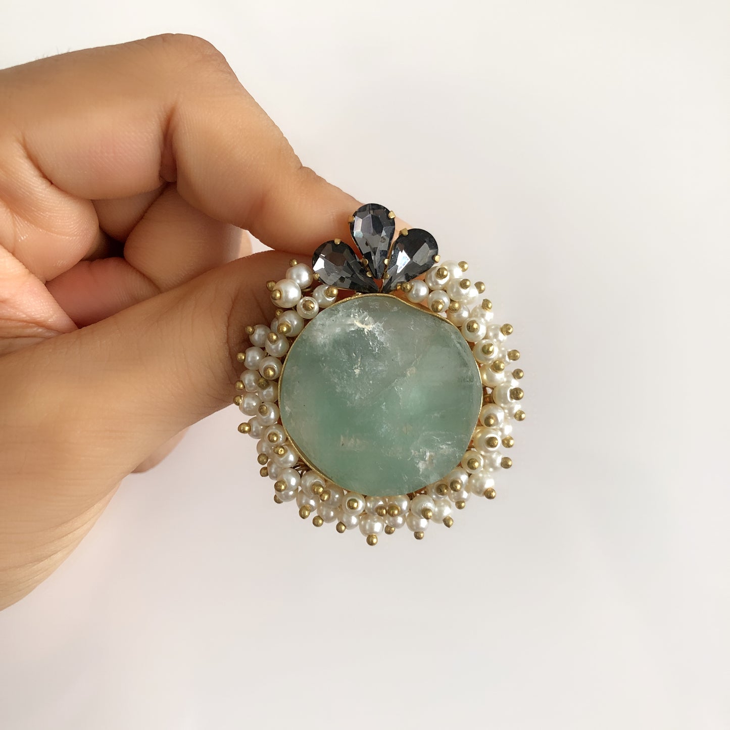 Amzonite Druzy Earrings