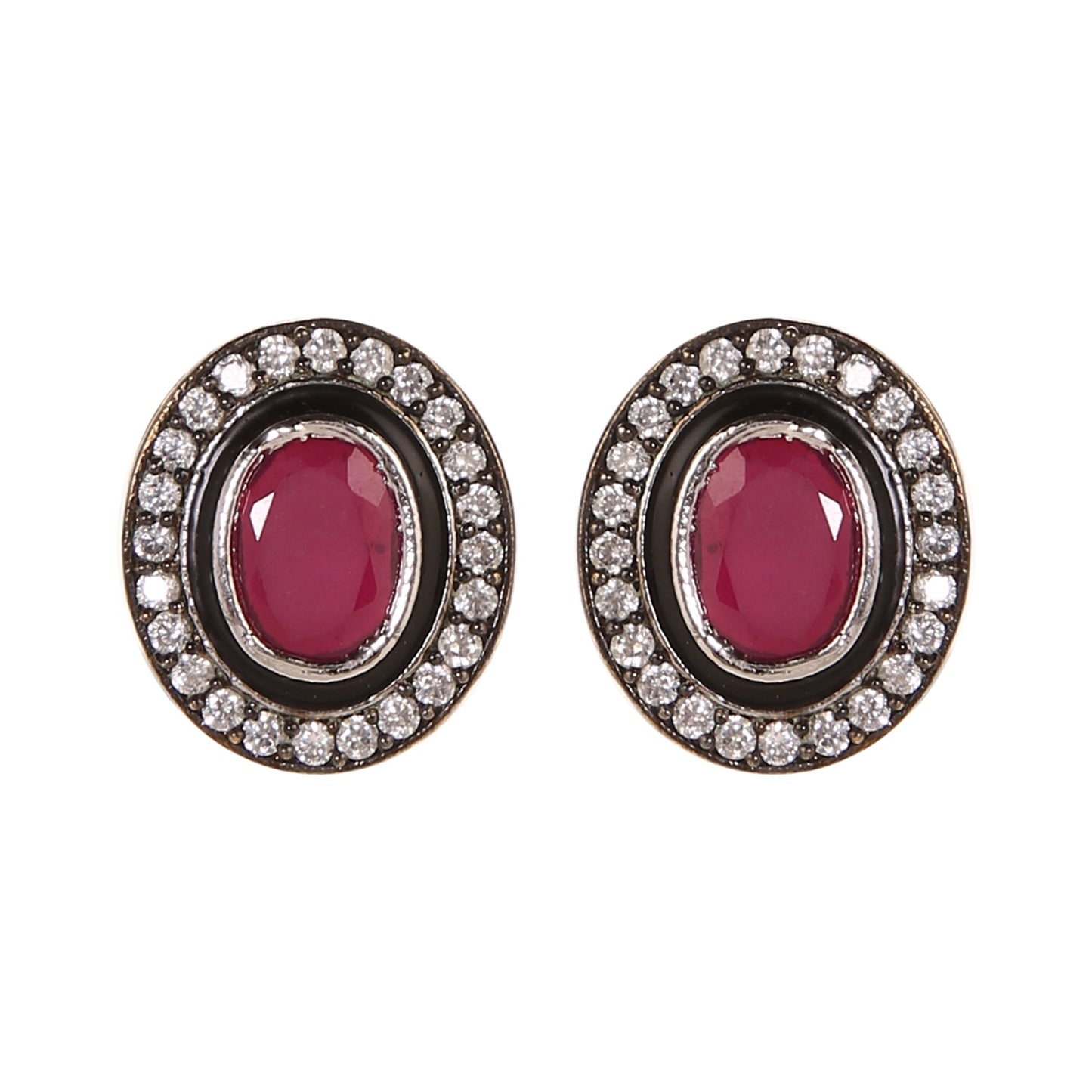 Ruby Kundan Studs