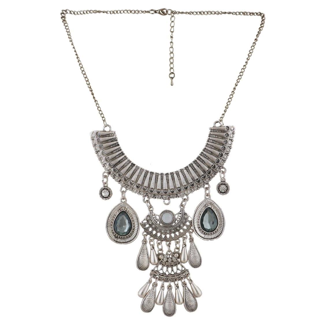 Silver Gypsy Bohemian Necklace