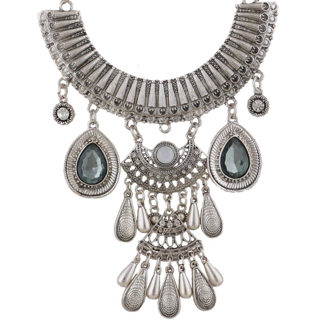 Silver Gypsy Bohemian Necklace