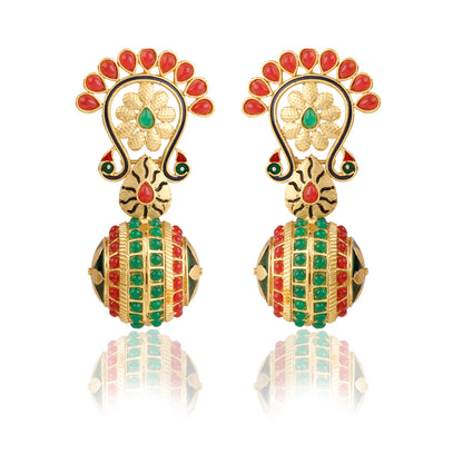 Retro Peacock Earrings