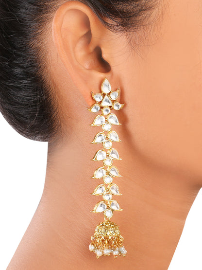 Kundan Leaflet Earrings