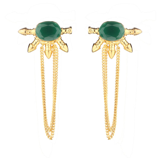 Emerald Tassel Earring