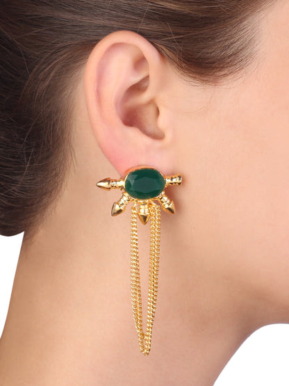Emerald Tassel Earring
