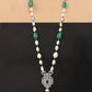 Baroque Emerald Tassel Necklace