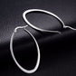 Oval Silver Hoops