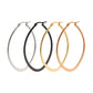 Oval Silver Hoops