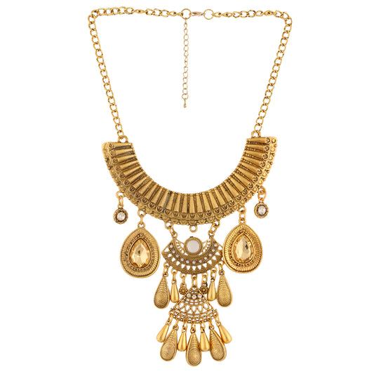 Gold Gypsy Bohemian Necklace