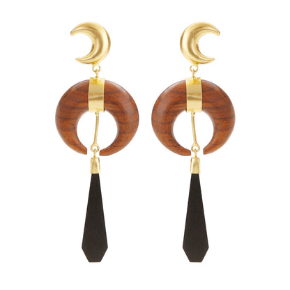 Wooden Dangling Earrings