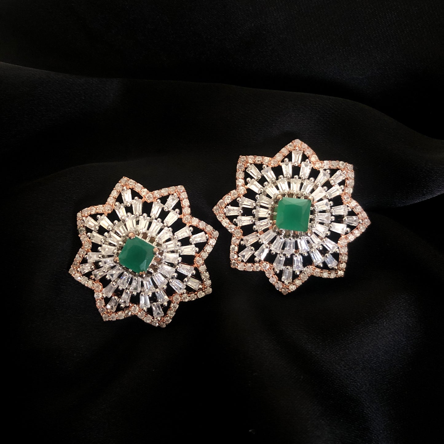 Emerald Aster Earrings